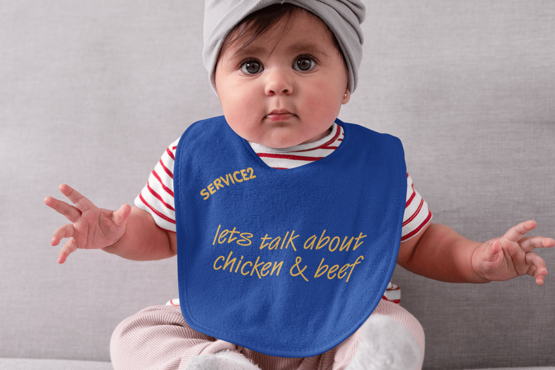 Babylätzchen "chicken & beef" - 25center.com