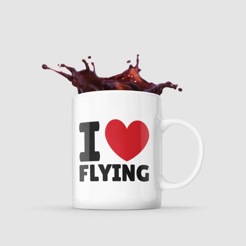 I Heart Flying Mug - 25center.com