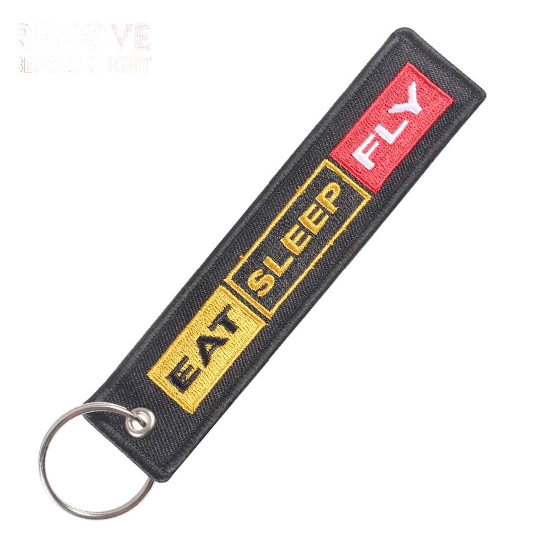 EAT SLEEP FLY REPEAT Keychain – Ansicht 2 | 25CENTER