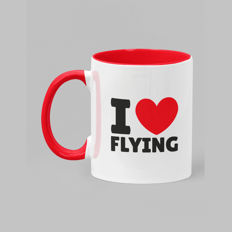 I ♥ FLYING Tasse rot | 25CENTER