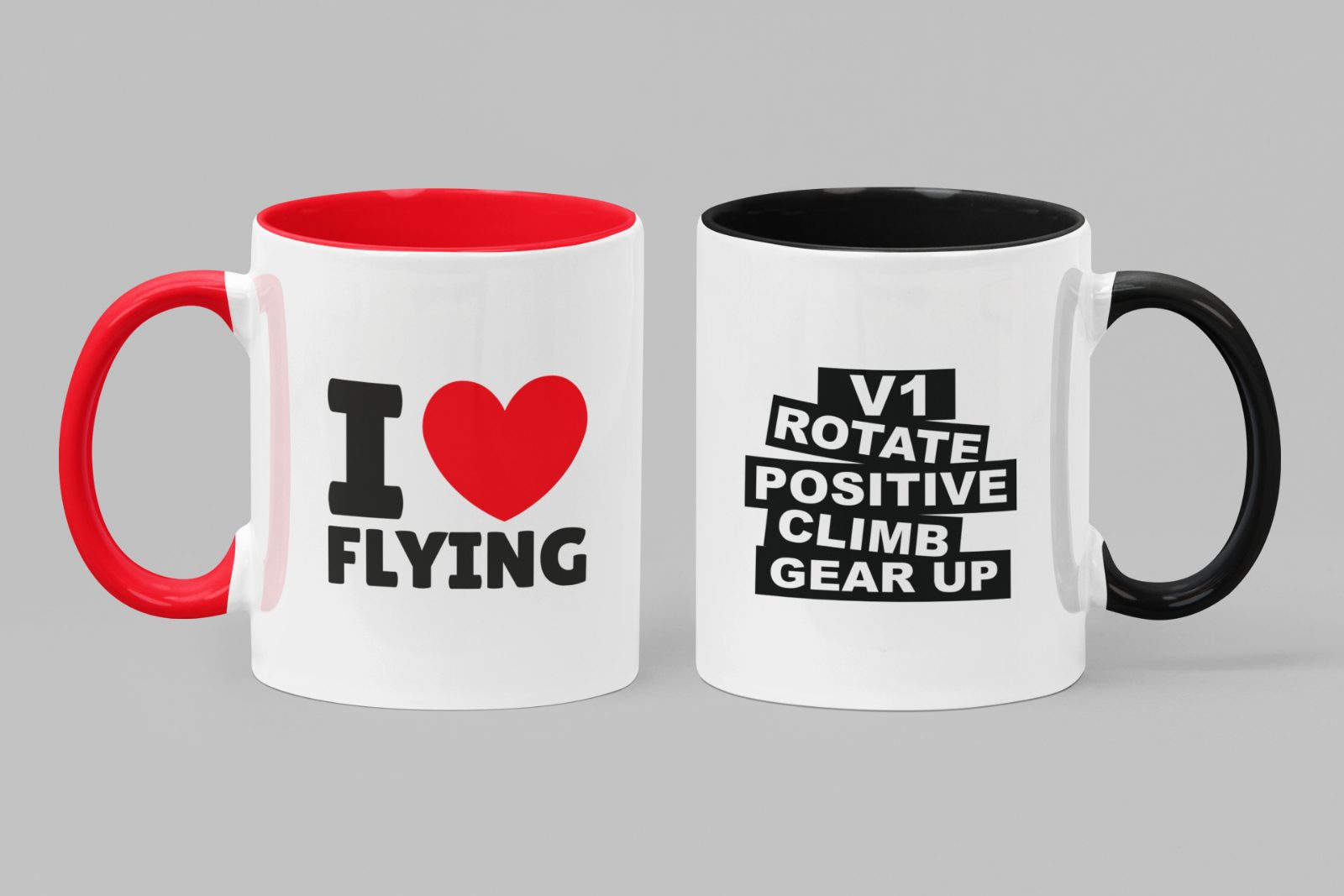 I ♥ FLYING Tasse rot – Ansicht 2 | 25CENTER