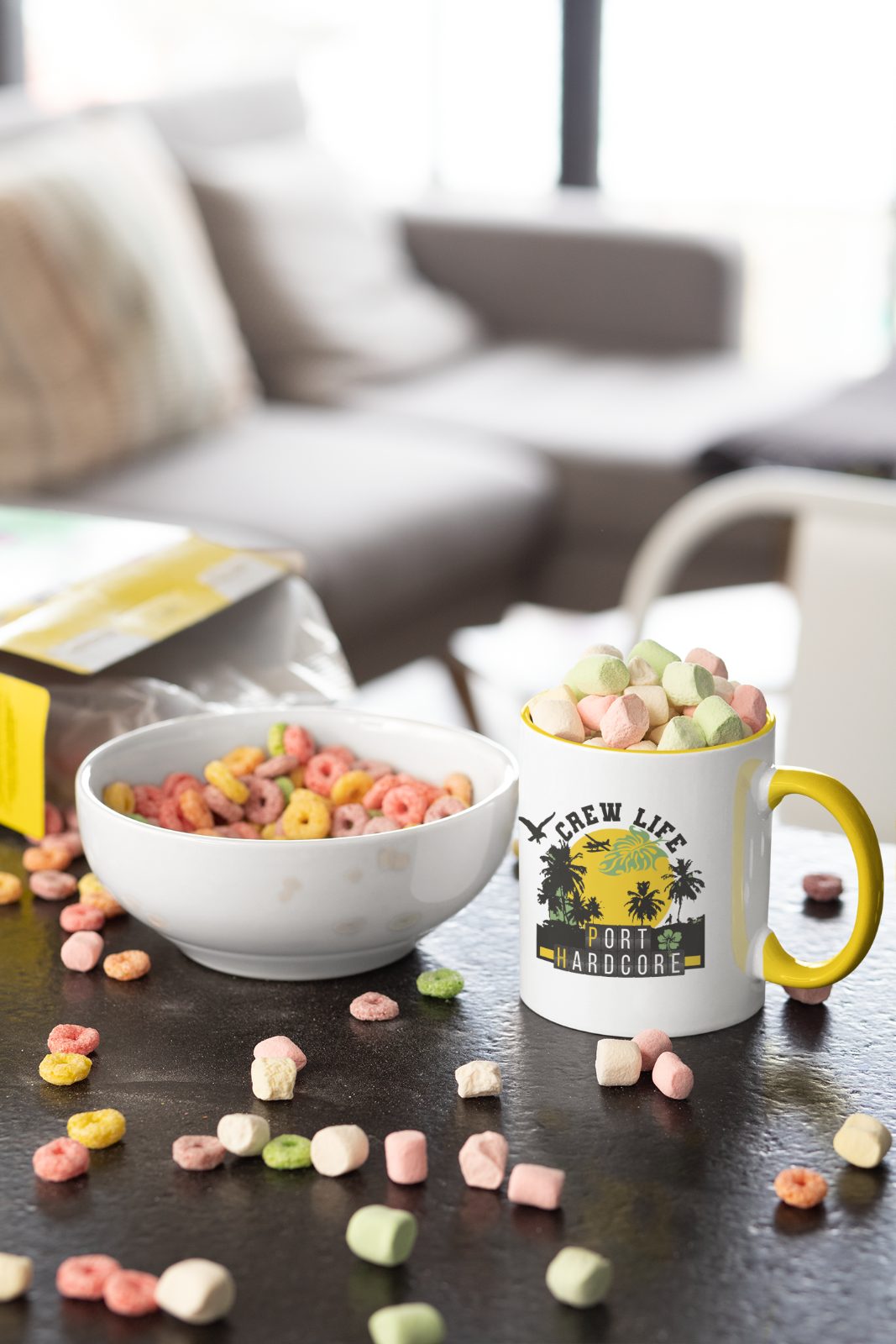 CREW LIFE Tasse gelb | 25CENTER